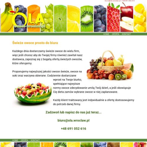 Wrocław - owoce w biurze dla pracowników