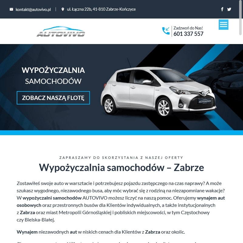 Wypożyczalnia samochodów osobowych zabrze okolice - Gliwice