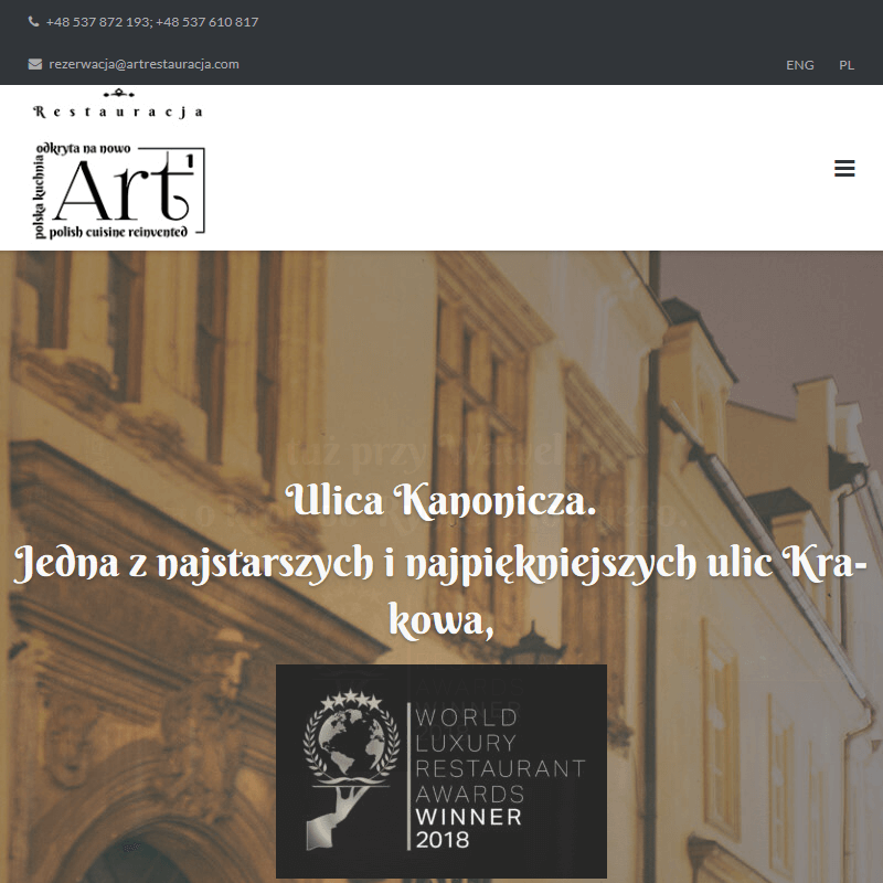 Kraków - restauracja kraków okolice wawelu