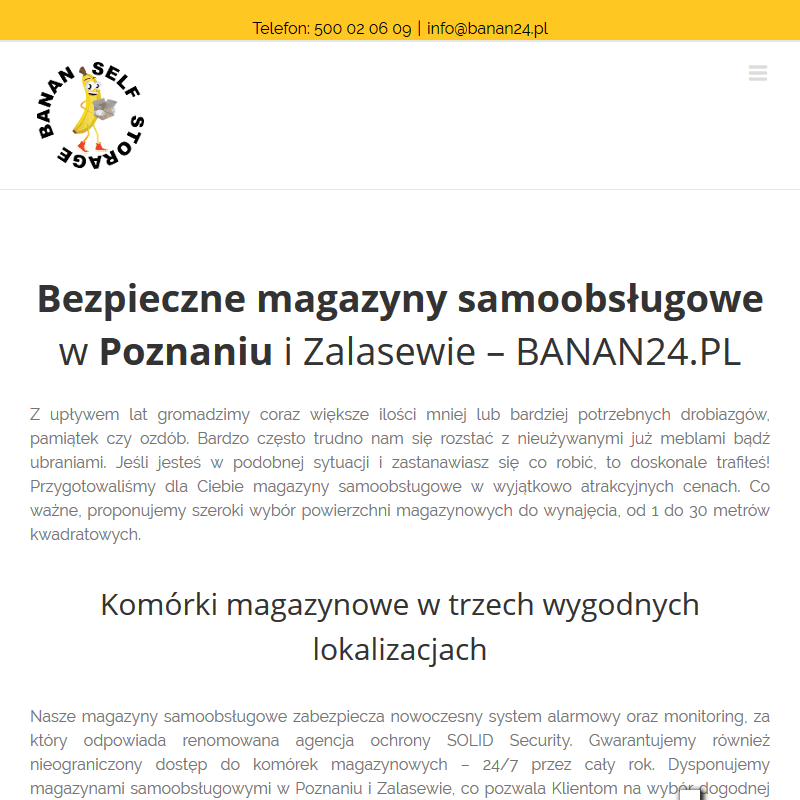 Małe magazyny do wynajęcia - Poznań