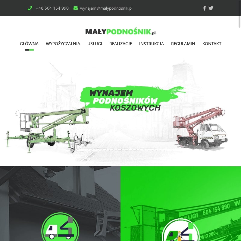 Piaseczno - podnośnik koszowy wynajem